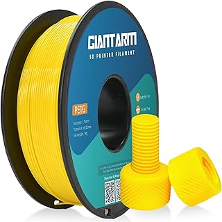 GIANTARM Yellow PETG 3D Printer Filament Enhanced Hardness 1kg (2.2lb), 1.75mm Dimensional Accuracy +/-0.02mm, 330m)/Roll, Vacuum Package, Suitable for Most FDM 3D Printers