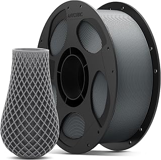 ANYCUBIC PLA+ 3D Printer Filament, High Strength and High Temperature Resistance, Excellent Adhesion and Resistance to Deformation (Grey Texture 1 kg)