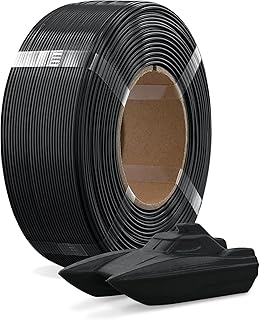 OVERTURE PETG Filamento Ricarica 1,75 mm, 1 kg (2,2 lbs) PETG Refill filamento di stampa 3D Senza Bobina, Precisione +/- 0,02 mm (Black)
