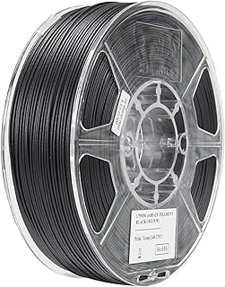eSUN ABS-CF Filamento 1,75 mm, filamento ABS riempito di fibra di carbonio, bobina da 1 kg (2,2 libbre) Materiale di stampa 3D per stampanti FDM 3D, Nero