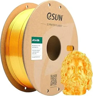 eSUN PLA Metal Silk Filament 1.75mm, Metal Filament for 3D Printer PLA Dimensional Accuracy +/- 0.05mm, 1kg Spool (2.2lbs) 3D Printing Filament for 3D Printers, Silk Gold