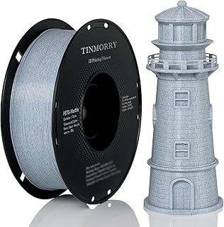 PETG Filament 1.75mm, TINMORRY Enhances PETG-Eco 3D Printing Materials, Compatible with Bambu FDM 3D Printers, 1kg Spool, Light Grey