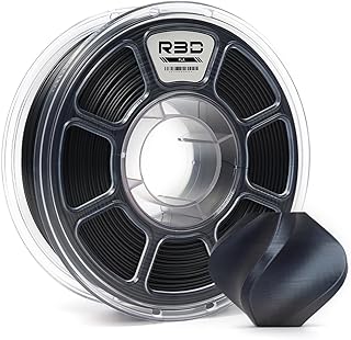 R3D Filamento 3D PLA da 1,75 mm, 0-370 mm/s, stampa ad alta velocità, precisione dimensionale +/- 0,02 mm, bobina di plastica trasparente da 1 kg, filamento per stampa 3D(Seta Nero)