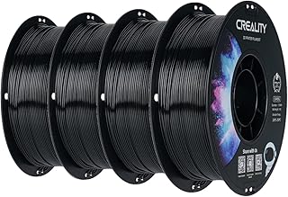 Creality PETG Filament 1.75mm, Excellent Flexibility and Durability, Dimensional Accuracy +/- 0.02mm, 4kg (8.8lbs) for 3D Printers, PETG (Black*4)