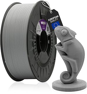 WINKLE PLA Matte Filament 1.75 mm, Smoke Grey, 1 kg Spool, FDM 3D Printer Filament, Dimensional Accuracy +/- 0.05 mm, Biodegradable Material, Easy to Print, Matte Finish