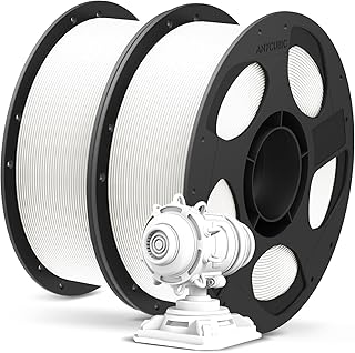 ANYCUBIC Filamento PLA+ 1,75mm per Stampante 3D, Filamento PLA Plus con Neatly Wound, Precisione Dimensionale +/- 0,02mm, Eccellente Adesione e Resistenza alla Deformazione(Bianco, 2KG)