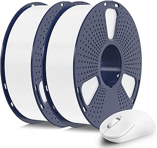 SUNLU PLA Matte Filament 1.75mm, 3D Printer Filament with Matte Surface, Neatly Wound Filament, Easy to Use, 2kg PLA Filament for FDM 3D Printers, White+White