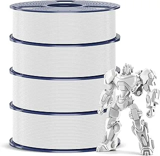 SUNLU PETG Filament 4kg 1.75mm Impact Resistance for FDM 3D Printers 1kg Spool 4 Rolls White