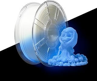 iBOSS PLA+ Glow in the Dark Filament 3D Printer PLA PLUS Filament Dimensional Accuracy 1.75mm +/- 0.02mm, 1kg 3D Printing Spool, Bright Blue