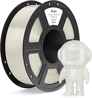 ELEGOO PLA+ Filament 1.75 mm Translucent 1 kg, PLA Plus High Strength for 3D Printers, Dimensional Accuracy +/- 0.02 mm, 1 kg Spool (2.2 lbs)Compatible with Most 3D Printers