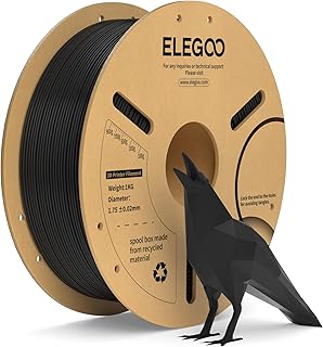 ELEGOO Filamento PLA+ 1.75mm Nero 1KG, Filamento PLA Plus per Stampante 3D, Precisione Dimensionale +/- 0.02mm, Filamento per La Maggior Parte delle Stampanti 3D