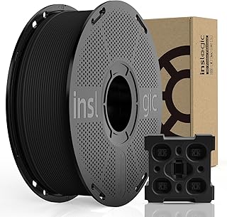 Inslogic Filamento ABS FR V0 preessiccato, 1,75 mm, filamento per stampante 3D, classe V0, bassa deformazione e resistente agli urti, perfetto per applicazioni di resistenza termica, 1 kg, nero