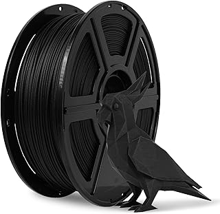 FLASHFORGE - Filamento per stampante 3D, PETG CF, 1,75 mm, fibra di carbonio PETG, 1 kg, resistente al calore, ad alta resistenza e rigidità, progettato per modelli complessi e parti funzionali (nero)