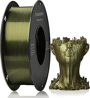 Silk PLA Filament 1.75mm, TINMORRY 3D Drucker Filament, 1 kg, 1 Sponge, Silk Bronze