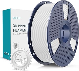 SUNLU PLA+ Filamento 1,75mm, Maggiore Durata e alta Resistenza, Filamento per Stampante 3D PLA Plus per Stampanti 3D FDM, Bobina da 1KG, pla+ Bianco