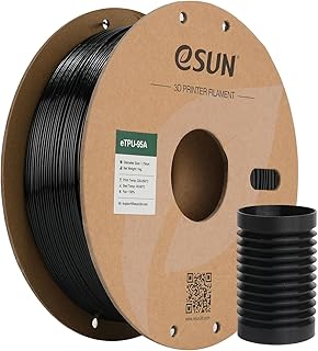eSUN Filamento TPU Flessibile 1.75mm, Filamento per Stampante 3D TPU-95A, Precisione Dimensionale +/- 0.05mm, Bobina da 1kg (2.2 libbre) Filamento per Stampa 3D per Stampanti 3D, Nero