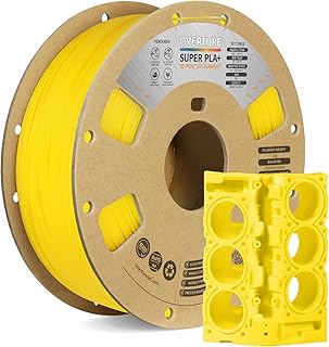 OVERTURE Super PLA+ Filament 1.75mm, Toughness Enhanced PLA Plus, 1kg Spool (2.2lbs), Dimensional Accuracy +/- 0.02mm, for 3D Printer (Yellow)