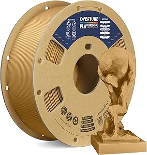OVERTURE PLA+ Filamento 1.75mm, Toughness Enhanced PLA Roll, Professionale PLA Tenacia, 1kg Filamento(2.2lbs), Precisione Dimensionale 99% Probabilità +/- 0.03 mm (Marrone)