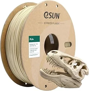 eSUN PLA+ Filament 1.75mm, 3D Printer Filament PLA Plus, Dimensional Accuracy +/- 0.02mm, 1kg Spool (2.2lbs)3D Printing Filament for 3D Printers, Bone White