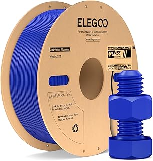 ELEGOO Filamento ABS 1,75 mm per Stampante 3D, Elevata Tenacità e Resistenza agli Urti, Resistente al Calore e all’Acqua, Qualità Industriale Adatto per Stampanti FDM, Bobina da 1 kg, Blu