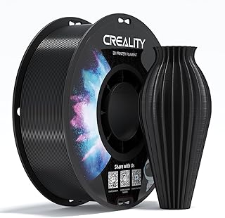 Creality Filamento PETG 1.75mm, Eccellente Flessibilità e Durata, Precisione Dimensionale +/- 0.03mm, 1kg (2,2 libbre) per Stampanti 3D, PETG Nero
