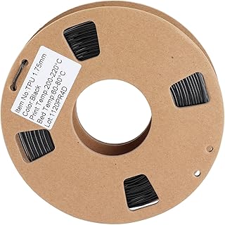Filamento TPU 1,75 mm, Materiale Flessibile 95A per Stampante 3D, Nero, Precisione ±0,03 mm per Estrusione Regolare