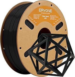 ERYONE High Speed ABS Filament 1.75mm +/- 0.02mm, 3D Printing Filament ABS Fit Most FDM Printer, 1kg (2.2LBS) / Spool, Black
