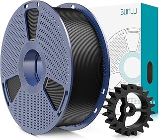 SUNLU PLA+2.0 Filamento per stampante 3D, Filamento PLA Plus di Aggiornamento, Filamento 3D ad alta resistenza, Precisione dimensionale +/- 0.02 mm, Bobina da 1kg (2.2LBS), Nero