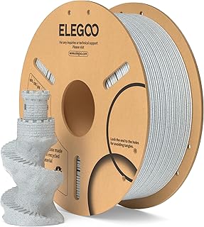 ELEGOO filamento PLA 1,75 mm contiene polvere di marmo 1KG per stampante 3D, precisione dimensionale +/- 0,02 mm cartone PLA bobina di stampa 3D filamento