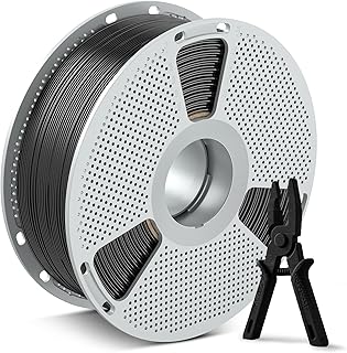 SUNLU Easy PA Filamento per Stampante 3D, Nylon 6+66 (PA), Resistente e Durevole, Stampa Senza Deformazioni, Bobina PC da 1KG, Compatibile con la Maggior Parte delle Stampanti FDM 3D, Nero