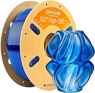 ERYONE High Speed Translucent PETG Filament 1.75mm +/- 0.02mm 3D Printing Filament up to 600mm/s 1kg Spool for Arts and Home Decorations, Dark Blue and