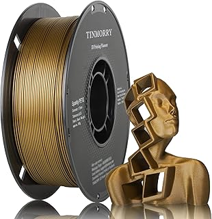 Sparkling PETG Filament 1.75mm, TINMORRY PETG 3D Filament, Compatible with Bambu FDM 3D Printers, 1kg Spool, Dark Gold