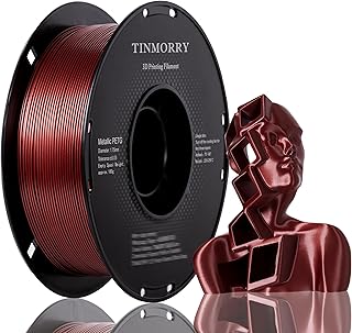 TINMORRY PETG Filament Metallic 1.75mm Dark Red 1kg for FDM 3D Printer
