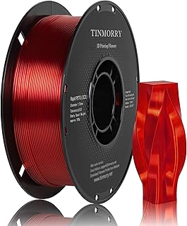 PETG Filament 1.75mm 3D Printing Filament TINMORRY PETG Compatible with Bambu Lab FDM 3D Printer 1kg Spool Transparent Red