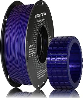 TPU Filament 1.75mm, TINMORRY Flexible 95A TPU 3D Filament for 3D Printer FDM, 1kg, 1 Spool, Transparent Purple