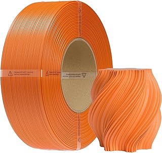 Creality PETG Refill Filamento di Ricarica 1,75 mm, Filamento per Stampa 3D senza Bobina, Precisione Dimensionale ±0,03 mm, Eccellente Stabilità, 1 kg Arancione