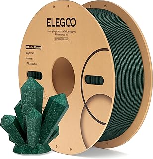 ELEGOO PLA Filament 1.75 mm Glitter Green 1 kg, Sparkling Effect for 3D Printers, Dimensional Accuracy +/- 0.02 mm, 1 kg (2.2 lb) Spool for Most FDM Printers