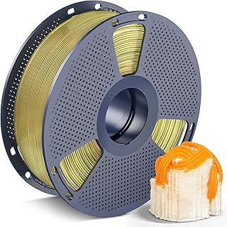 SUNLU PVA Filament 1 kg, 1.75 mm Filament Water-Soluble Holder for 3D Printers +/-0.025 mm, Compatible with PLA, PETG, ABS, ASA, Transparent Yellow