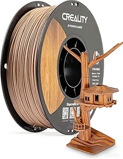 Creality PLA Wood Filament for 3D Printers, 1.75mm, Silky Smooth Texture, Durable, 1kg (2.2lbs) per spool, Compatible with All Printers (Wood)