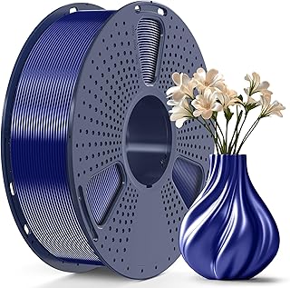SUNLU TPU Silk 3D Printer Filament TPU 98A Filament TPU 1.75 mm Glossy Silk Finish Flexible TPU Filament 3D Printing Filament Precision Measurement +/- 0.025 mm Spool 1 kg Dark Blue