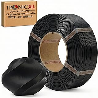 Filamento di ricarica PETG-HF per stampante 3D Bambu Lab compatibile con Bambulab (con notch) AMS AMS2 P2S, H2D, H2S, X1C, P1S, A1, P1P, A1 mini (nero)