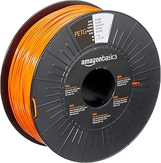 Amazon Basics Filamento per stampanti 3D, in PETG, 1.75 mm, arancione, 1 kg per bobina