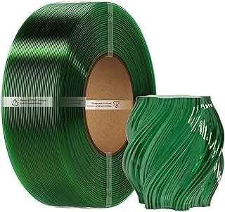 Creality CR-PETG Filament Refill 1.75mm 1kg for 3D Printer Spool Reusable Spool, Accuracy ±0.02mm, Odourless and Moisture Resistant, Transparent Green