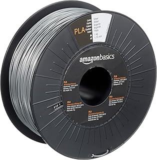 Amazon Basics 3D Printer Filament PLA 1.75mm Silver 1kg per spool