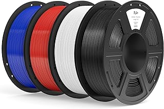 ELEGOO PLA+ Filament 1.75 mm Black White Red Dark Blue 4 kg, PLA Plus High Strength for 3D Printers, Dimensional Accuracy +/- 0.02 mm, 1 kg Spool (2.2 lbs)