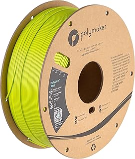 Polymaker ABS Filament 1.75mm Lime Green ABS Heat Resistant Cardboard Spool 1kg - 3D PolyLite ABS Filament 1.75mm Lime Green Filament