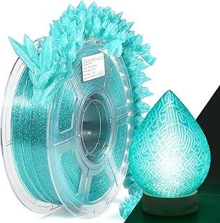 IEMAI PETG Filamento 1.75mm 1Kg, Glitterato Trasparente Blu Chiaro PETG Filamenti per Stampa 3D, Alta Velocità Stampa, Precisione Dimensionale +/- 0.02 mm