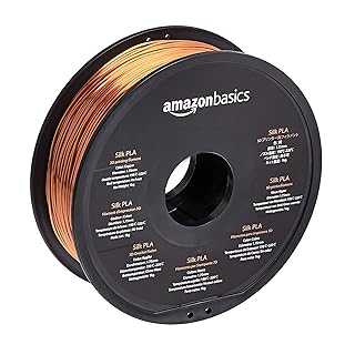 Amazon Basics Filamento in PLA effetto seta per stampante 3D, 1,75 mm, in bobina da 1 kg, seta rame