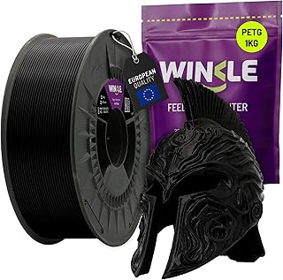 WINKLE PETG Filament 2.85mm Jet Black, 1kg Spool, FDM 3D Printer Filament, Dimensional Accuracy +/- 0.05mm, High Impact Resistance and Easy to Print