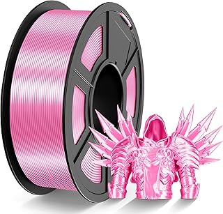 TECBEARS PLA Silk Filament 1.75 mm 1 kg, Shiny PLA Plus Silk Filament with Glossy Printing Surface, Dimensional Accuracy +/- 0.02 mm, 1000 g Spool, Pink Silk